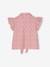 Tie-Front Blouse in Cotton Gauze for Girls vanilla 