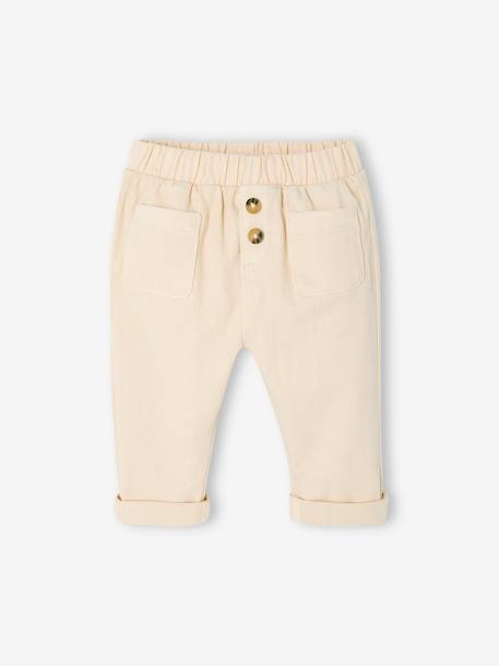 Trousers with Elasticated Waistband for Babies caramel+vanilla 