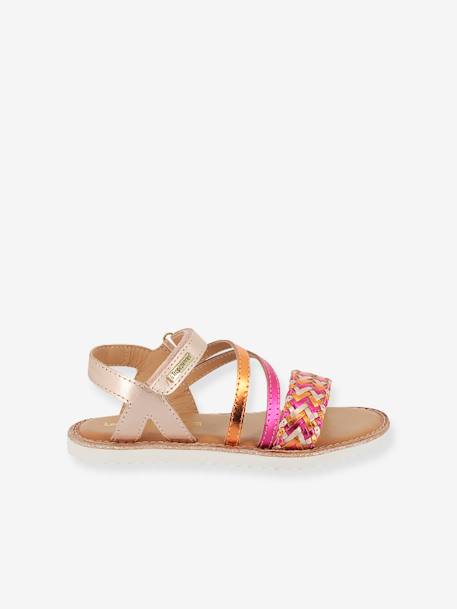 Pair of Sandals for Children, Iogym LES TROPEZIENNES® BY M. BELARBI rose 