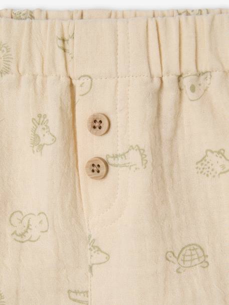 Pack of 2 jungle baby shorts khaki 