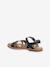 Pair of Fancy Strappy Leather Sandals for Children, Designed for Autonomy set blue 