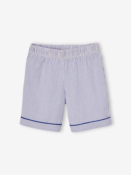 Short Pyjamas in Poplin, for Boys electric blue 