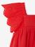 Cotton Gauze Dress for Babies ecru+red 