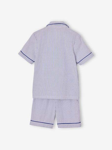 Short Pyjamas in Poplin, for Boys electric blue 
