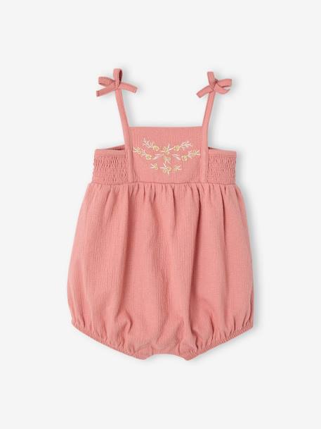 Playsuit with Smocked Bloomers for Babies rose 
