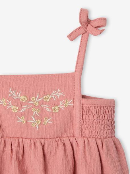 Playsuit with Smocked Bloomers for Babies rose 