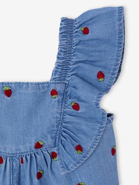 Lightweight Denim Playsuit for Babies double stone 