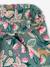 Fluid Cropped Trousers with Floral Print, for Girls emerald green+navy blue+red 