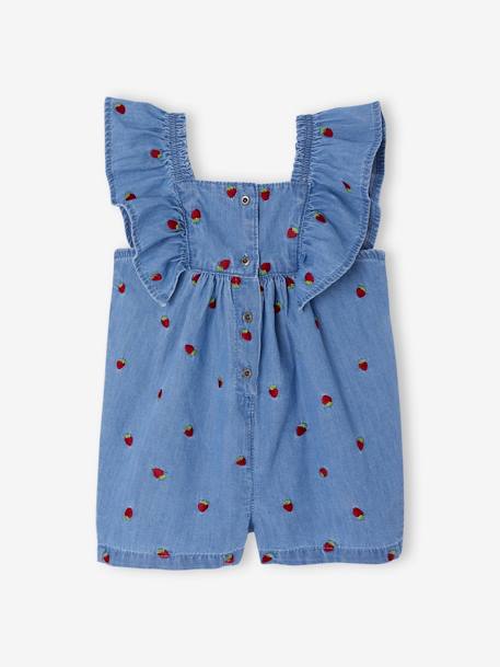 Lightweight Denim Playsuit for Babies double stone 