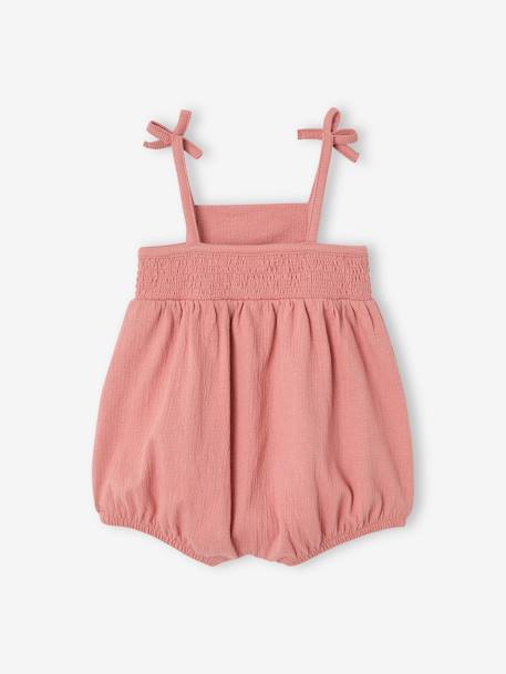 Playsuit with Smocked Bloomers for Babies rose 