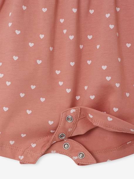 Frill-Sleeved Playsuit for Babies, Basics ecru+rose 