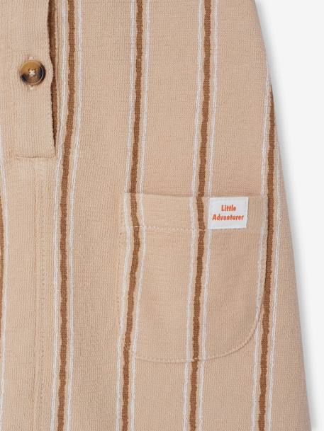 Striped Fancy Knit Jumpsuit for Babies sandy beige 