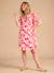 Short Floral Maternity Dress, ENVIE DE FRAISE khaki+red 