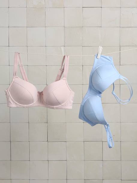 Pack of 2 of Underwired Maternity Bras in Organic Cotton* rose 