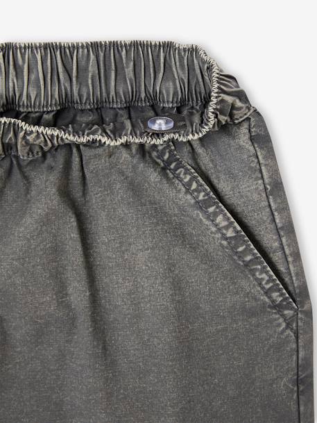 Washed-Effect Battle Shorts for Boys anthracite 