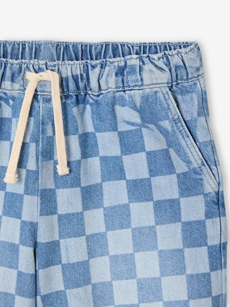 Loose-Fit Gingham Bermuda Shorts, JONEN bleached denim 