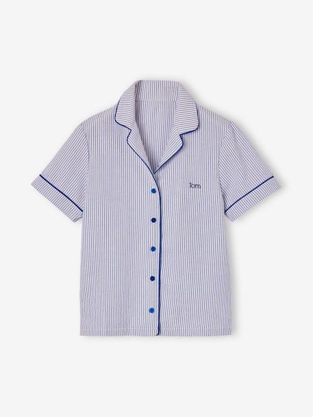 Short Pyjamas in Poplin, for Boys electric blue 