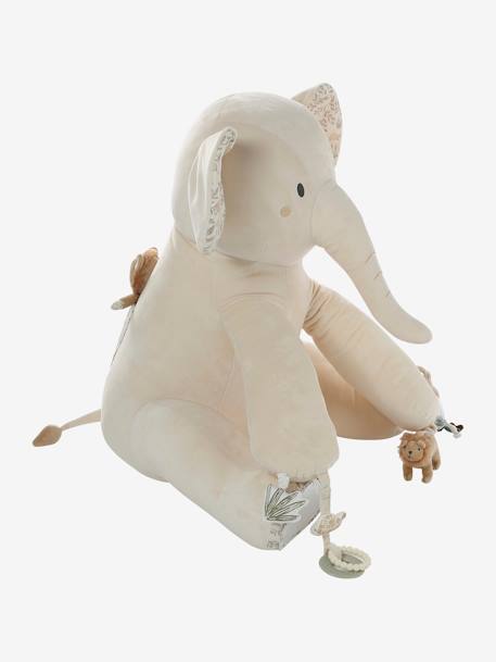 Large Plush Toy, Activity Elephant, BABYLON beige 