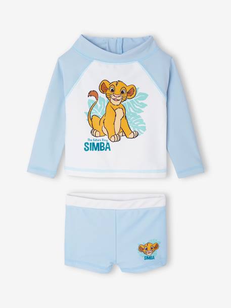 Simba Baby Bath Set: UV-Protection T-Shirt + Boxer Shorts, Disney® Lion King sky blue 