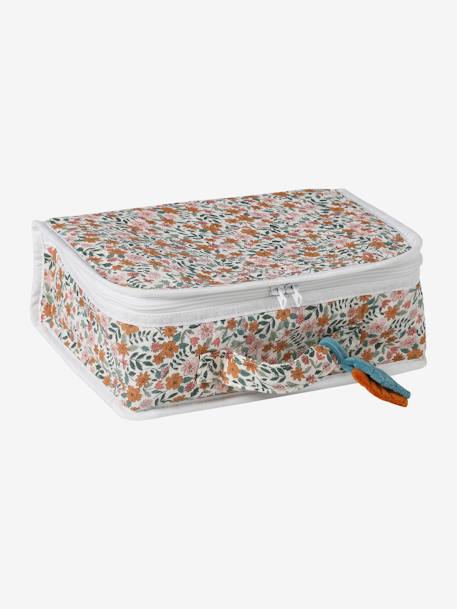 Suitcase with RETRO FLOWER soft toy yellow 
