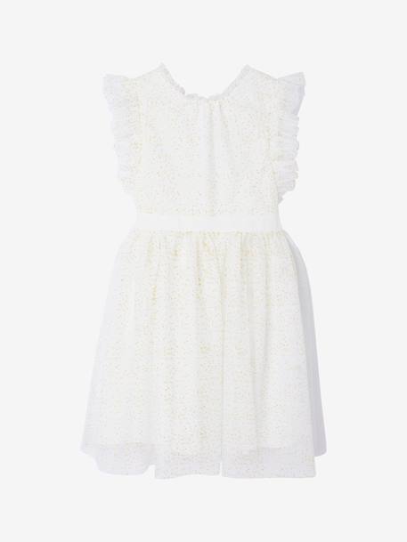 Occasion Wear Dress in Tulle for Girls white 