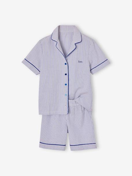 Short Pyjamas in Poplin, for Boys electric blue 