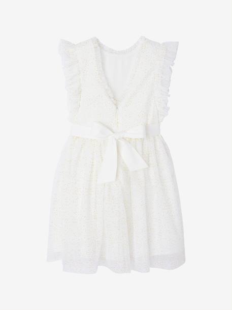 Occasion Wear Dress in Tulle for Girls white 