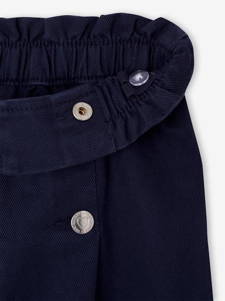 wide-leg trouser for girls navy blue+red 