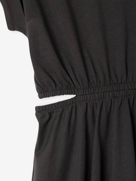 Dress with Openings on the Sides, for Girls, JONEN anthracite+vanilla 