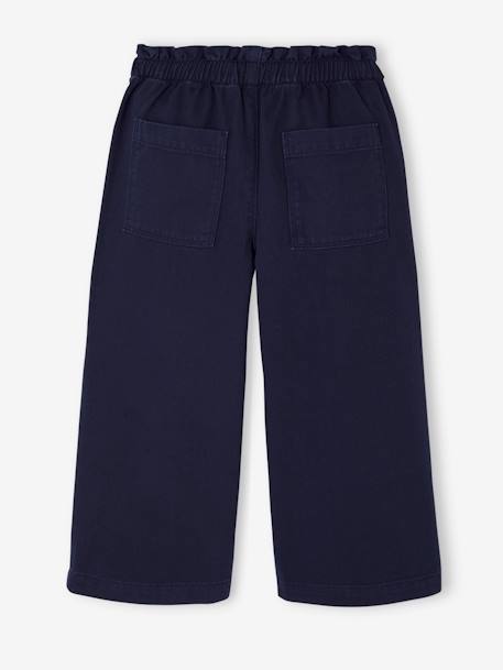 wide-leg trouser for girls navy blue+red 