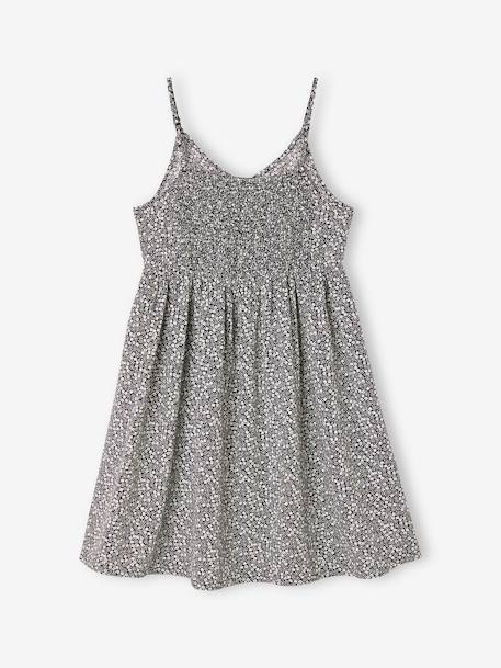 Strappy Floral Print Dress, JONEN printed grey 