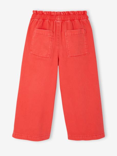 wide-leg trouser for girls navy blue+red 