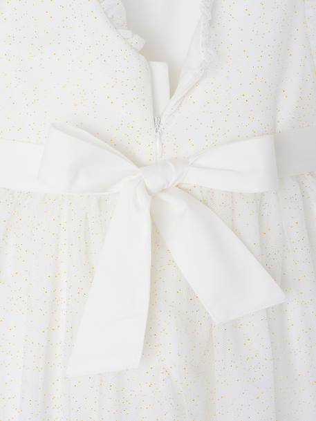 Occasion Wear Dress in Tulle for Girls white 