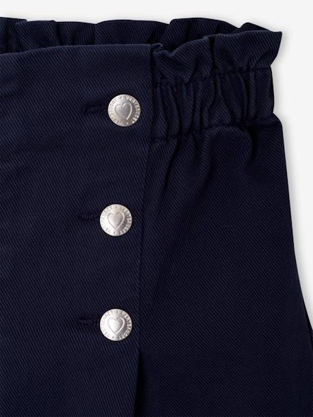 wide-leg trouser for girls navy blue+red 