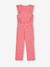 Gingham print frill romper for girls chequered red 