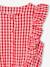 Gingham print frill romper for girls chequered red 