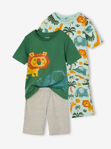 Pack of 2 Savannah Pyjamas for Boys petrol blue 