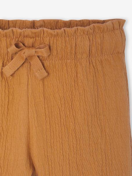 Wide Leg Trousers for Babies caramel 