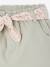 Paperbag Shorts with Belt for Babies grey green+rose 