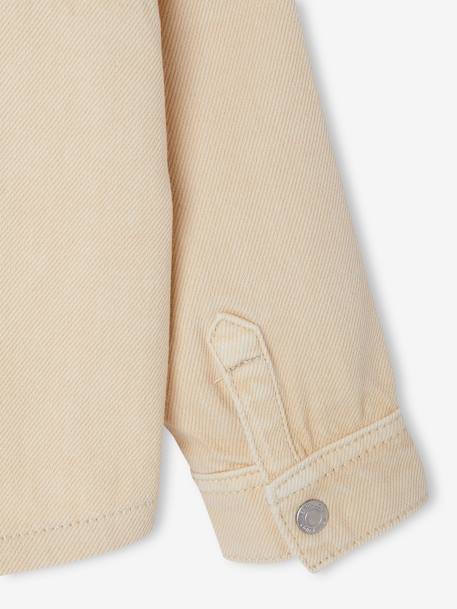Shirt with Press Studs for Babies sandy beige+taupe 