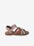 Leather Hook-&-Loop Sandals for Children, Designed for Autonomy multicoloured 