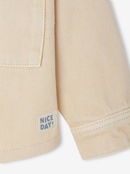 Shirt with Press Studs for Babies sandy beige+taupe 