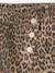 Asymmetrical Leopard Print Mini Skort for Girls, JONEN beige 