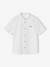 Linen Shirt with Mandarin Collar for Boys sage green+white 