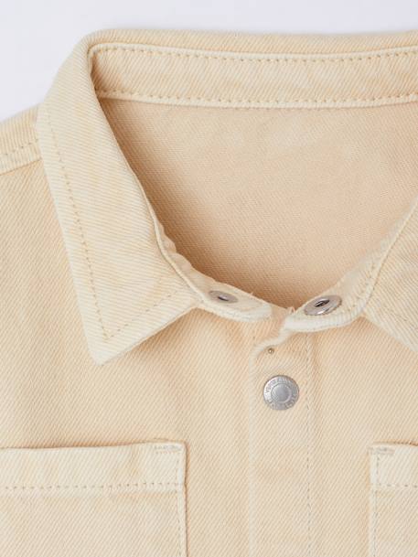 Shirt with Press Studs for Babies sandy beige+taupe 