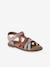 Leather Hook-&-Loop Sandals for Children, Designed for Autonomy multicoloured 