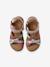 Leather Hook-&-Loop Sandals for Children, Designed for Autonomy multicoloured 