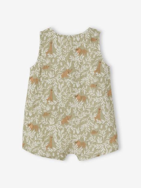 Printed baby playsuit khaki 