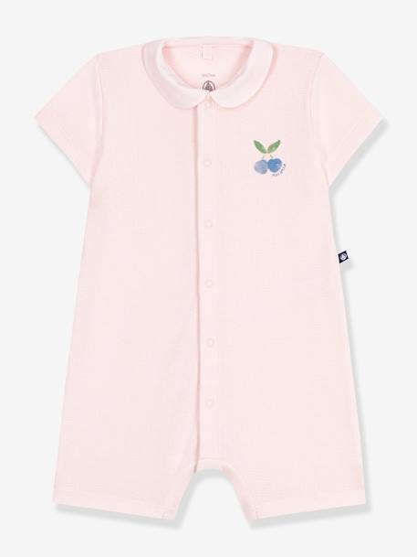 Playsuit with Peter Pan Collar for Babies, PETIT BATEAU blush 