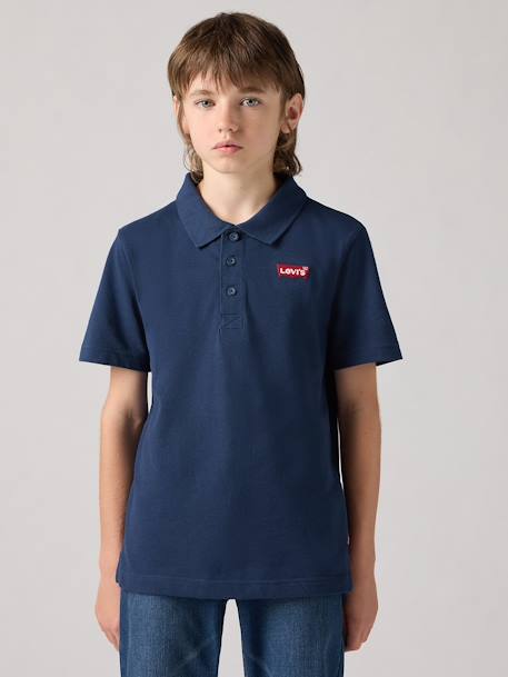 Polo shirt LEVI'S boy's short sleeves navy blue+white 